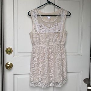 Motherhood Maternity Lace Empire Waist Top